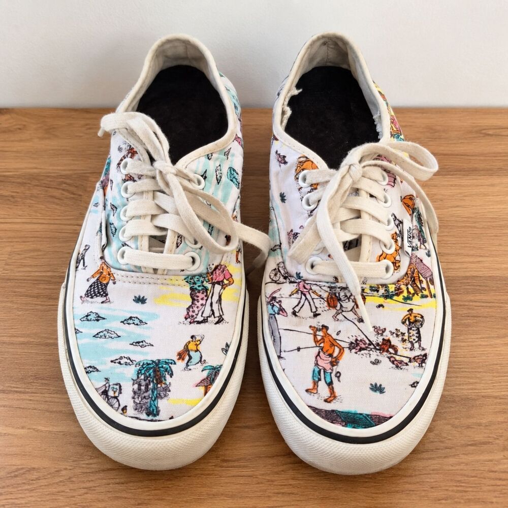 Vans Authentic SF Kide Baharudin Kuala Pilah Art Shoes Womens 9.5 Mens 8